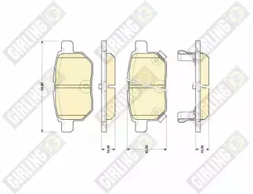 Комплект тормозных колодок, дисковый тормоз GIRLING купить