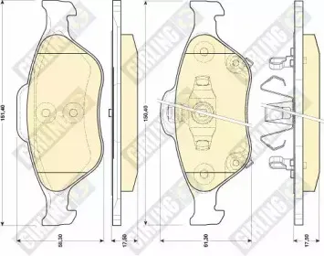 Комплект тормозных колодок, дисковый тормоз GIRLING купить