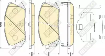 Комплект тормозных колодок, дисковый тормоз GIRLING купить