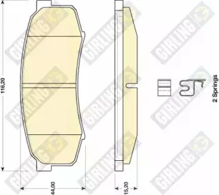 Комплект тормозных колодок, дисковый тормоз GIRLING купить