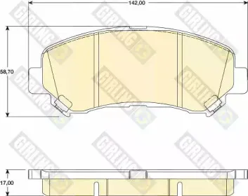 Комплект тормозных колодок, дисковый тормоз GIRLING купить