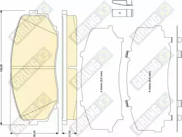 Комплект тормозных колодок, дисковый тормоз GIRLING купить