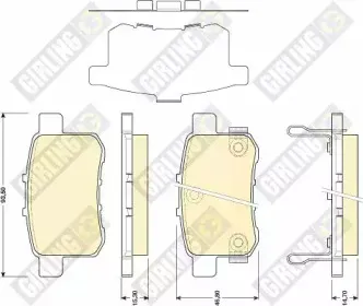 Комплект тормозных колодок, дисковый тормоз GIRLING купить