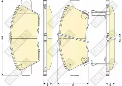 Комплект тормозных колодок, дисковый тормоз GIRLING купить