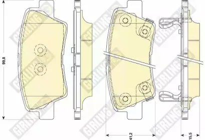 Комплект тормозных колодок, дисковый тормоз GIRLING купить