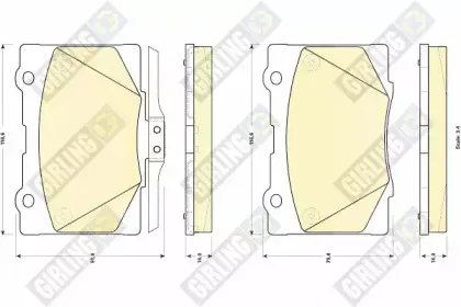 Комплект тормозных колодок, дисковый тормоз GIRLING купить