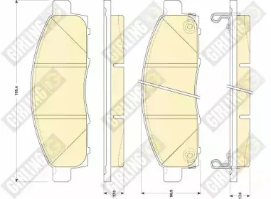 Комплект тормозных колодок, дисковый тормоз GIRLING купить