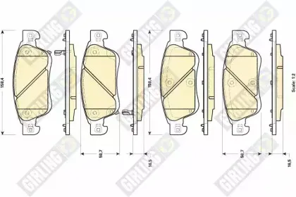 Комплект тормозных колодок, дисковый тормоз GIRLING купить