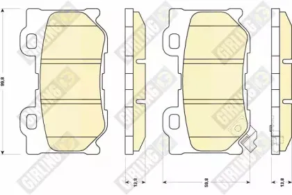 Комплект тормозных колодок, дисковый тормоз GIRLING купить