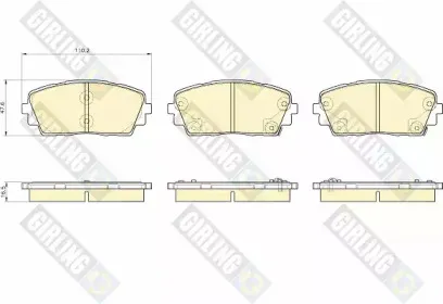 Комплект тормозных колодок, дисковый тормоз GIRLING купить