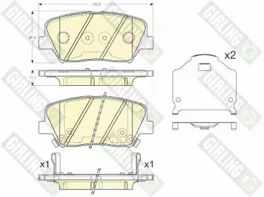 Комплект тормозных колодок, дисковый тормоз GIRLING купить