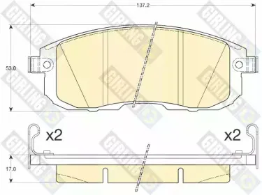 Комплект тормозных колодок, дисковый тормоз GIRLING купить