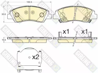 Комплект тормозных колодок, дисковый тормоз GIRLING купить