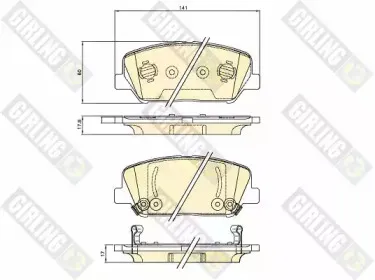 Комплект тормозных колодок, дисковый тормоз GIRLING купить
