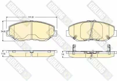 Комплект тормозных колодок, дисковый тормоз GIRLING купить