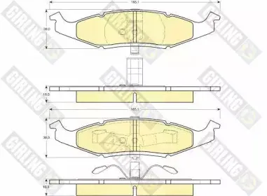 Комплект тормозных колодок, дисковый тормоз GIRLING купить