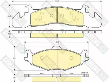 Комплект тормозных колодок, дисковый тормоз GIRLING купить