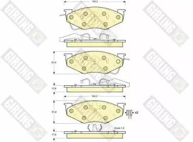 Комплект тормозных колодок, дисковый тормоз GIRLING купить
