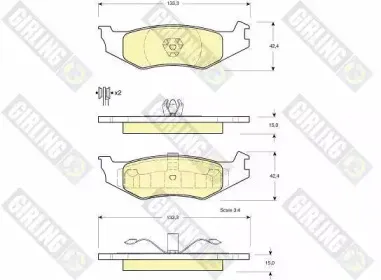 Комплект тормозных колодок, дисковый тормоз GIRLING купить