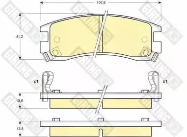 Комплект тормозных колодок, дисковый тормоз GIRLING купить