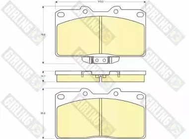 Комплект тормозных колодок, дисковый тормоз GIRLING купить