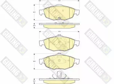 Комплект тормозных колодок, дисковый тормоз GIRLING купить