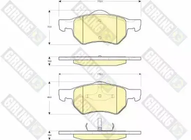 Комплект тормозных колодок, дисковый тормоз GIRLING купить