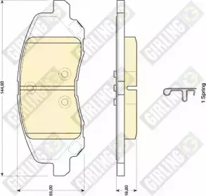 Комплект тормозных колодок, дисковый тормоз GIRLING купить