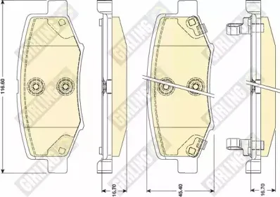 Комплект тормозных колодок, дисковый тормоз GIRLING купить