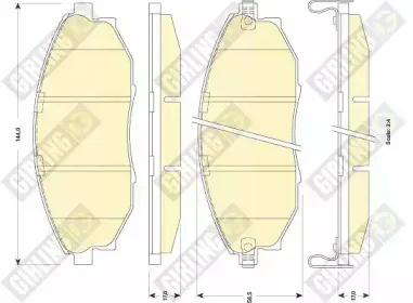 Комплект тормозных колодок, дисковый тормоз GIRLING купить