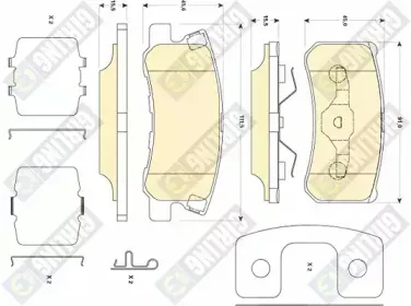 Комплект тормозных колодок, дисковый тормоз GIRLING купить
