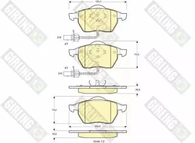 Комплект тормозов, дисковый тормозной механизм GIRLING купить