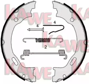 Комплект тормозных колодок, стояночная тормозная система KAWE купить