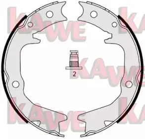 Комплект тормозных колодок, стояночная тормозная система KAWE купить