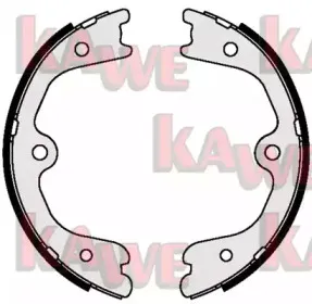Комплект тормозных колодок, стояночная тормозная система KAWE купить