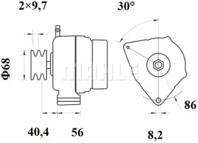 Генератор MAHLE ORIGINAL купить