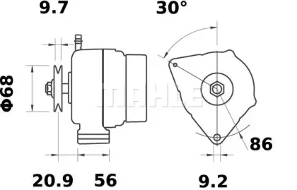 Генератор MAHLE ORIGINAL купить