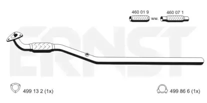 Труба выхлопного газа ERNST купить