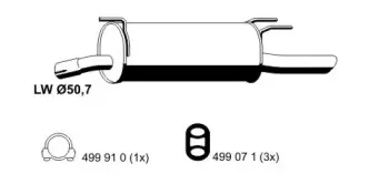 Глушитель выхлопных газов конечный ERNST купить