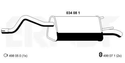 Глушитель выхлопных газов конечный ERNST купить