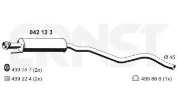 Предглушитель выхлопных газов ERNST купить