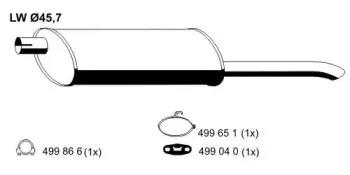 Глушитель выхлопных газов конечный ERNST купить