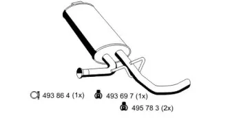 Глушитель выхлопных газов конечный ERNST купить