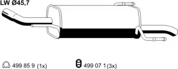 Глушитель выхлопных газов конечный ERNST купить