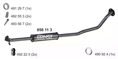 Средний глушитель выхлопных газов ERNST купить