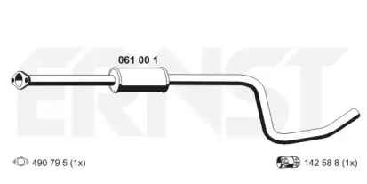 Средний глушитель выхлопных газов ERNST купить