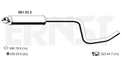 Средний глушитель выхлопных газов ERNST купить