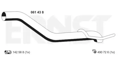 Труба выхлопного газа ERNST купить