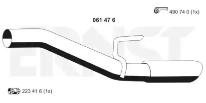 Труба выхлопного газа ERNST купить