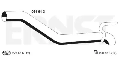 Труба выхлопного газа ERNST купить